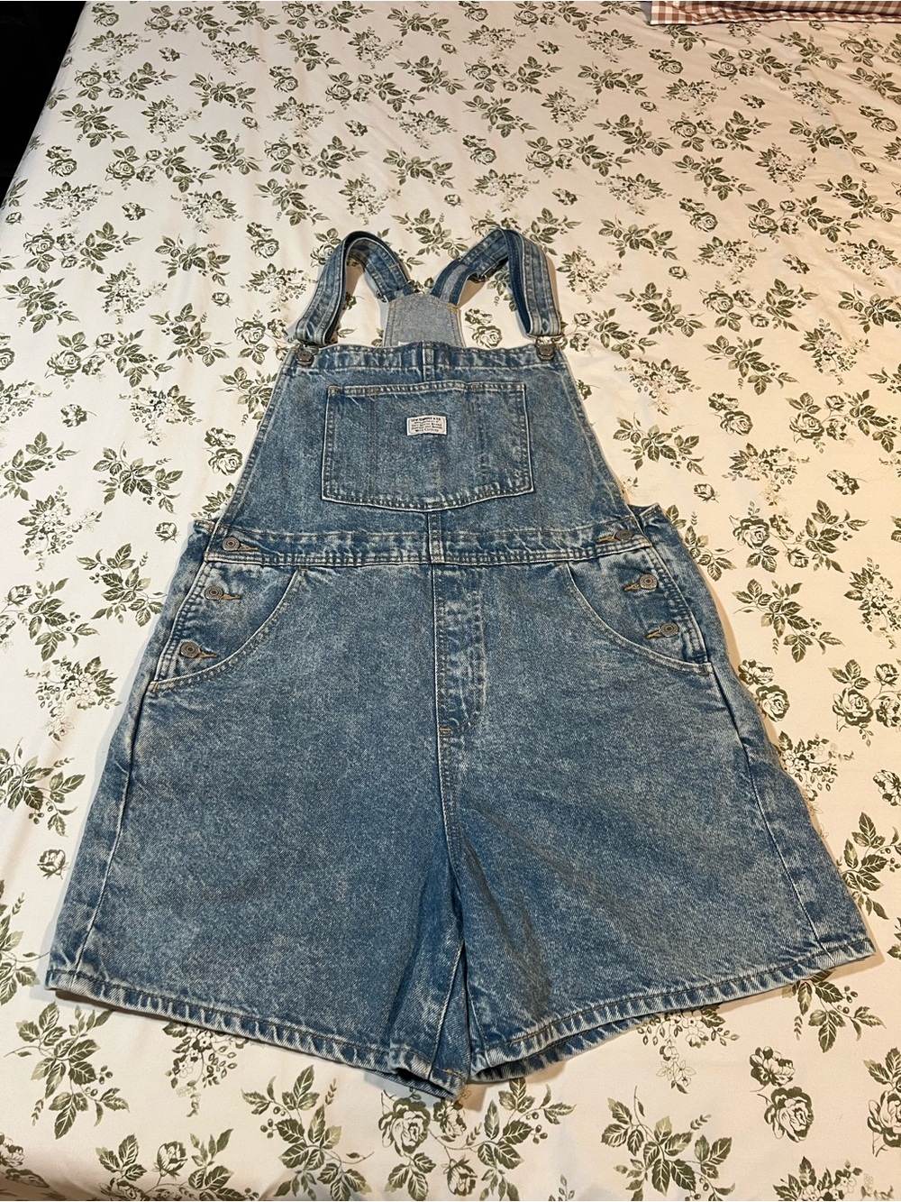 Levi's Blue Denim Overall Shorts